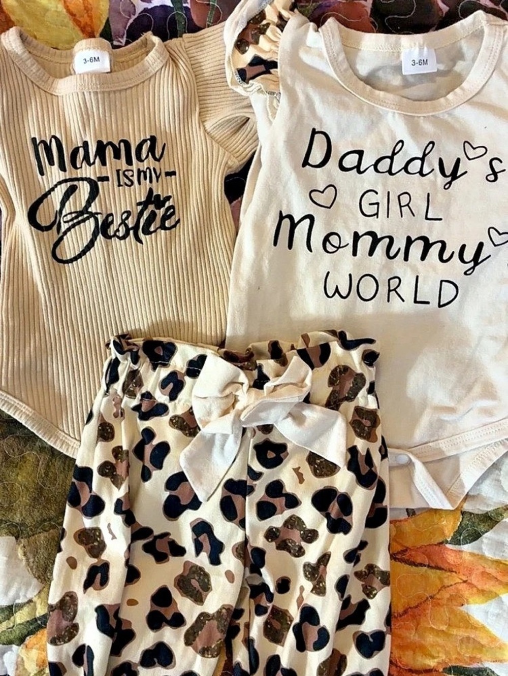 Baby 3M Leopard Matching Set Like New